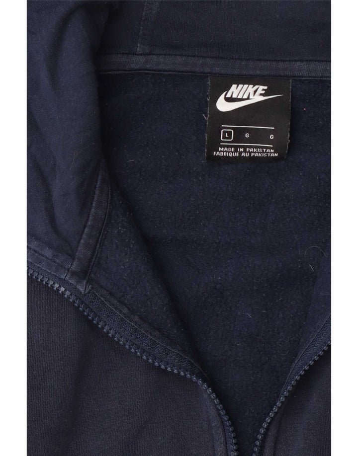 Nike muški pulover s kapuljačom na patentni zatvarač veliki tamnoplavi