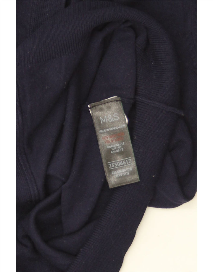Marks & Spencer ženski kardigan pulover UK 12 srednje tamnoplava viskoza