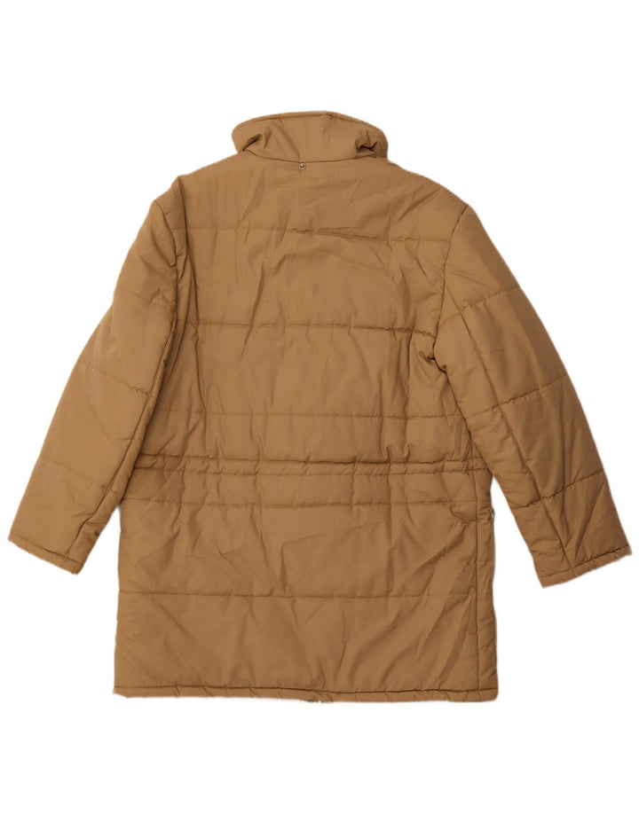 Vintage muški podstavljeni kaput UK 36 Mali bež poliester