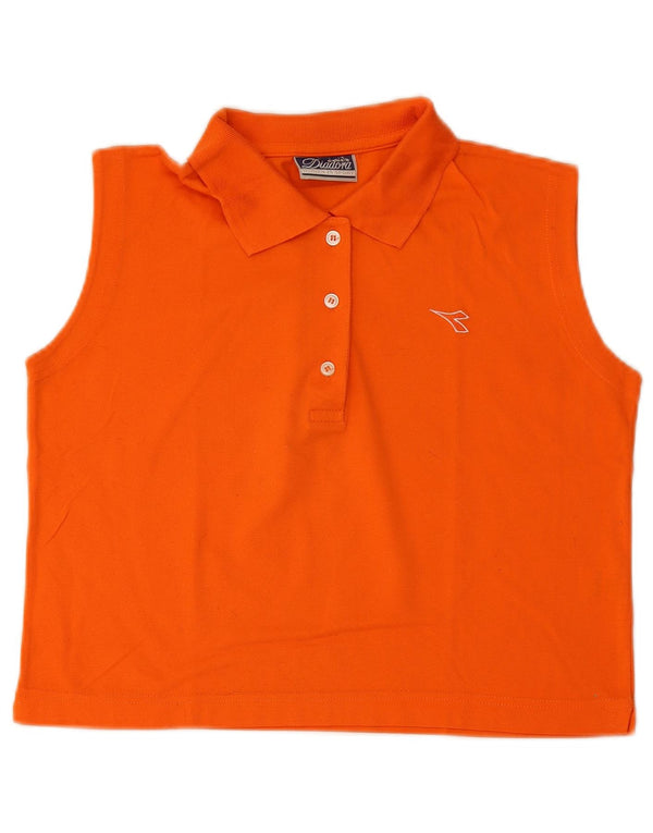 Diadora ženska polo majica bez rukava UK 14 Srednje narančasti pamuk