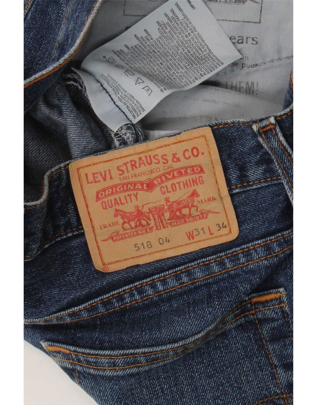 Levi's muške 518 traperice s oskudnim krojem W31 L30 plavi pamuk