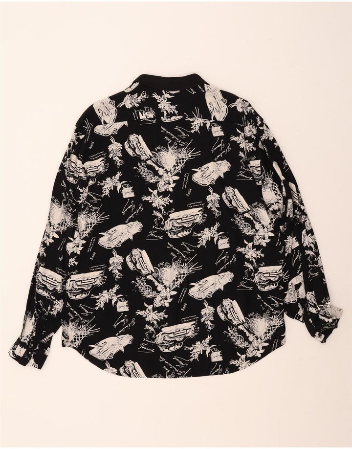 VINTAGE muška pulover majica s grafičkim motivima srednje crna