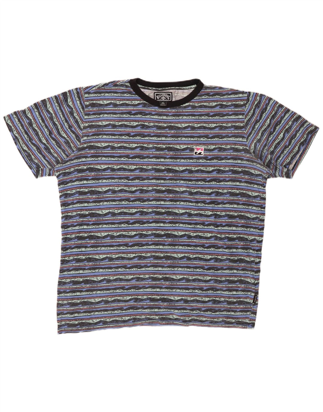 BILLABONG Muška majica kratkih rukava s grafičkim motivima 2XL pamuk na plave pruge