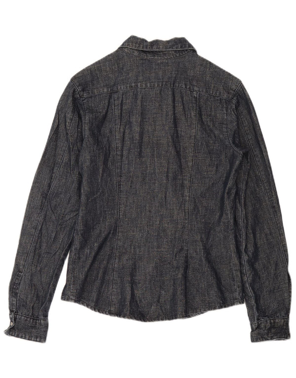 Vintage ženska košulja UK 12 srednje tamnoplava