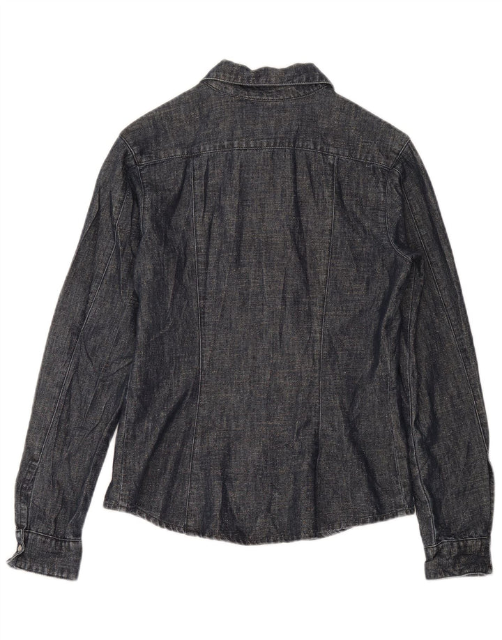 Vintage ženska košulja UK 12 srednje tamnoplava