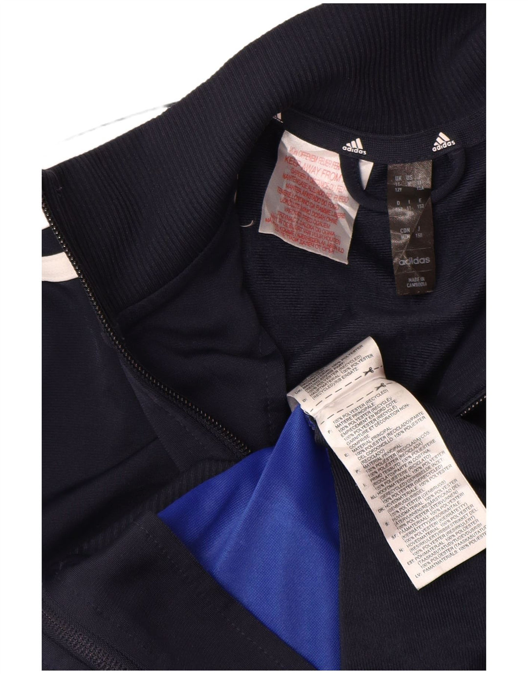 ADIDAS Boys Aeroready Gornja jakna trenirke 11-12 godina tamnoplava