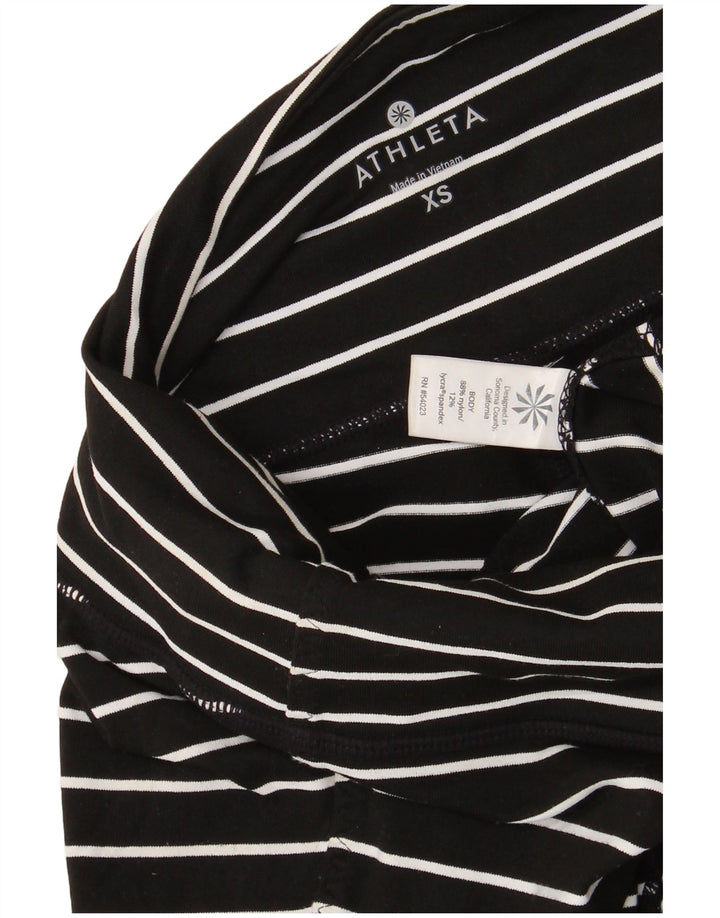 ATHLETA Ženske tajice UK 6 XS crni prugasti najlon