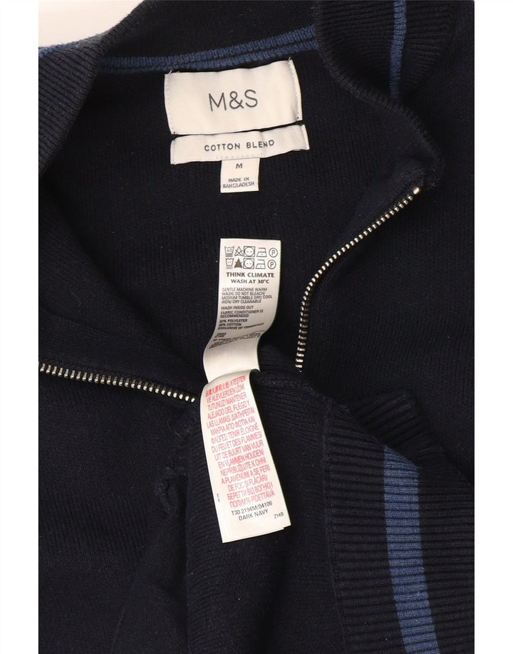 Marks & Spencer muški kardigan pulover srednje tamnoplave boje od poliestera