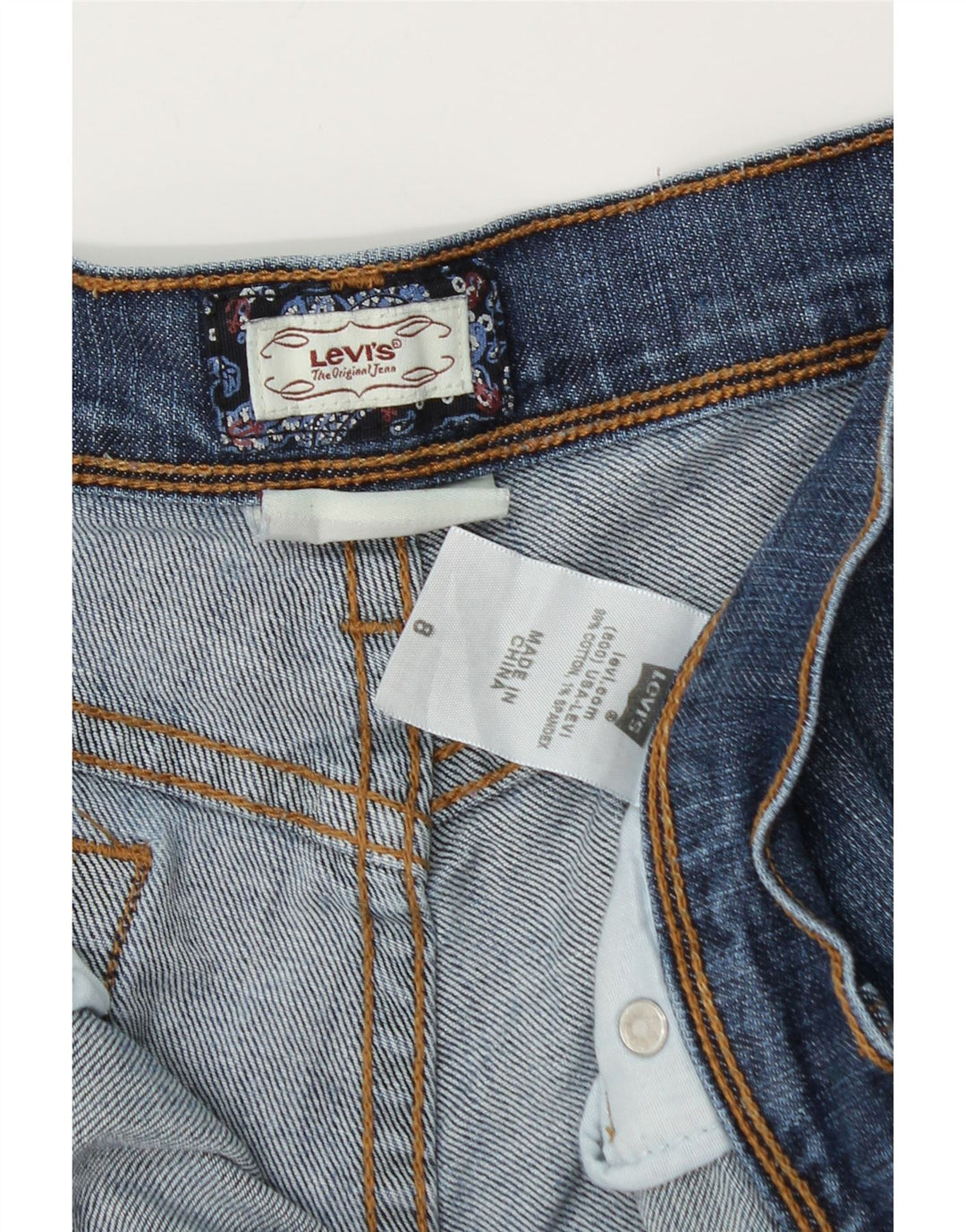LEVI'S Ženske bermuda kratke traper hlače US 8 srednje veličine W28 plavi pamuk