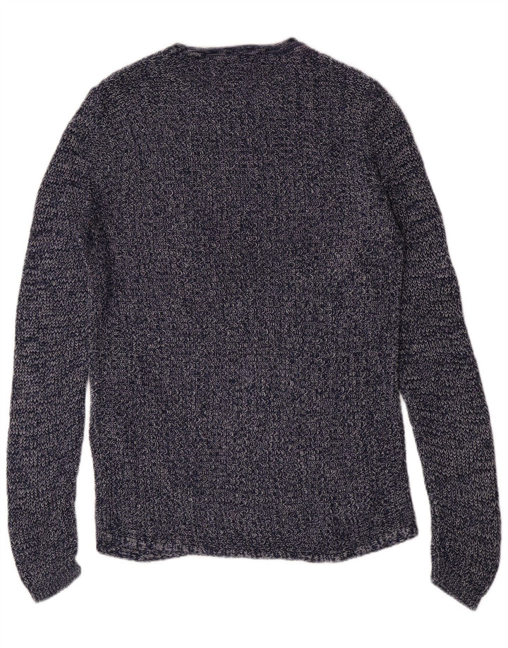 Jack & Jones muški džemper s okruglim izrezom Srednji tamnoplavi pamuk