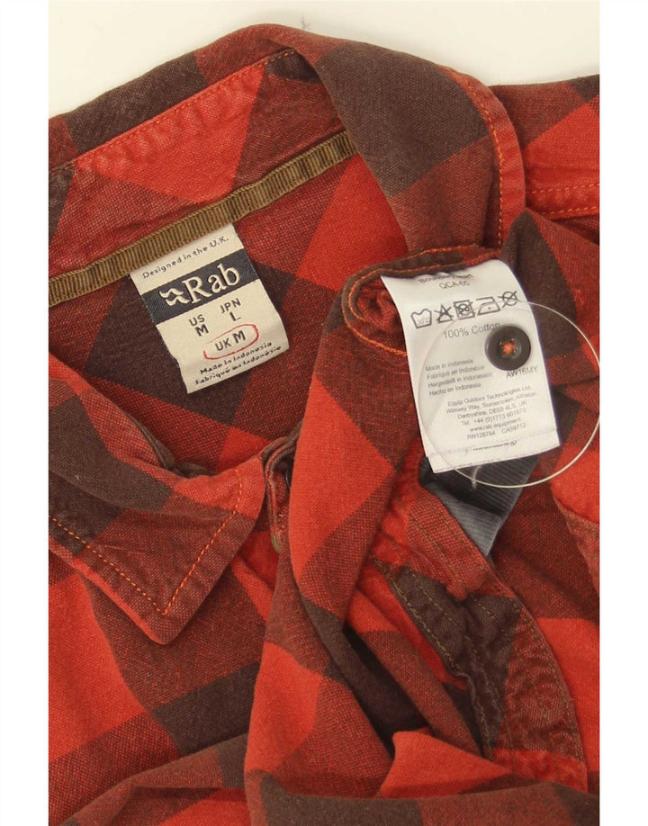Rab muška flanelska košulja srednje crvene boje od gingham pamuka