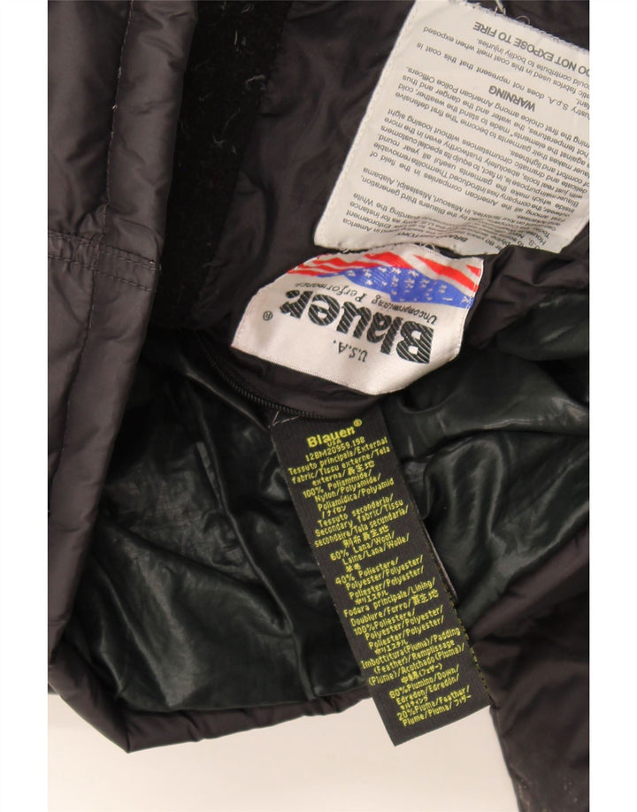 Blauer muška podstavljena jakna s kapuljačom UK 42, veliki crni poliamid