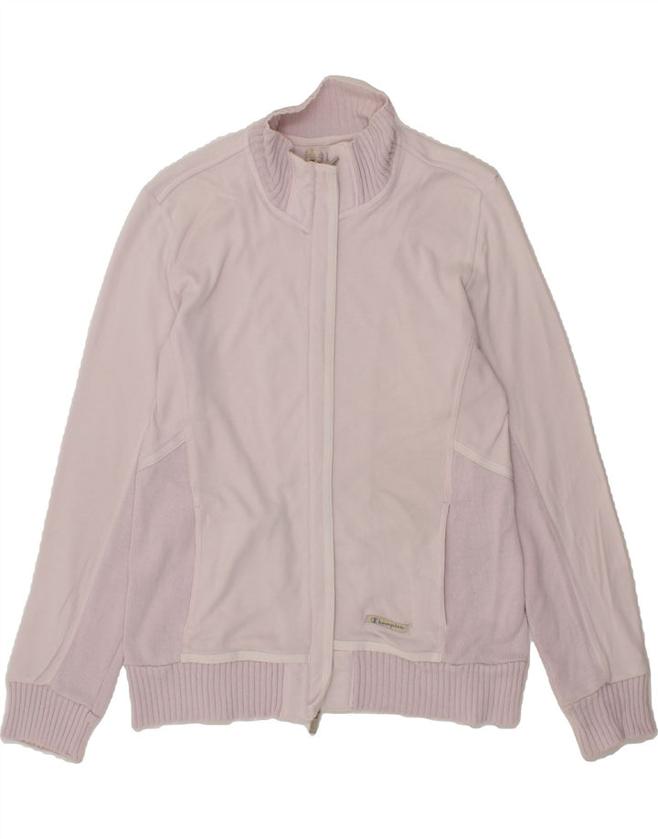 CHAMPION Womens Tracksuit Top Jacket UK 14 Medium Purple Cotton Vintage Champion and Second-Hand Champion from Messina Hembry 
