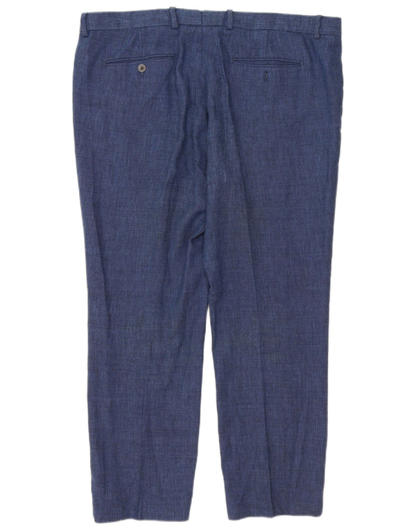Marks & Spencer Mens Tailored Fit Suit Trousers W40 L29 Blue Classic