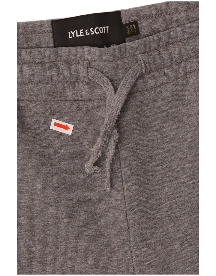 Lyle & Scott muške trenirke Hlače Joggers srednje sivi flekasti pamuk