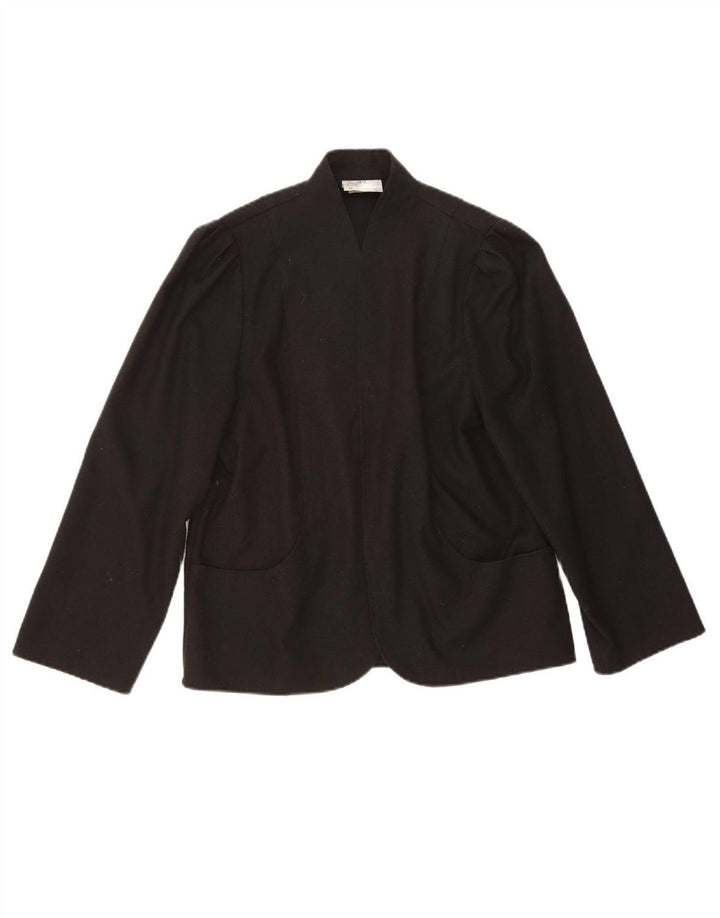 GODSKE Womens Open Blazer Jacket UK 12 Medium Black Polyester