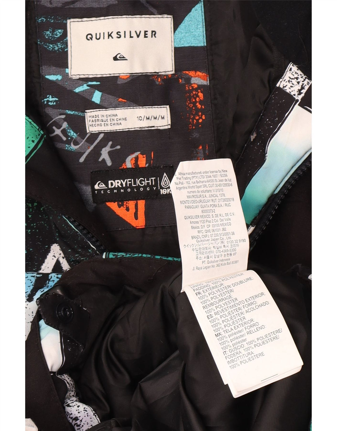 Quiksilver Boys Graphic vjetrovka jakna 9-10 godina srednje višebojna