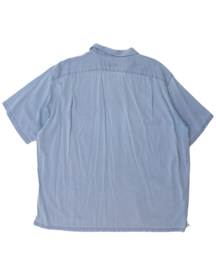 LACOSTE Muška košulja kratkih rukava, veličina 45 XL, pamuk s plavim prugama