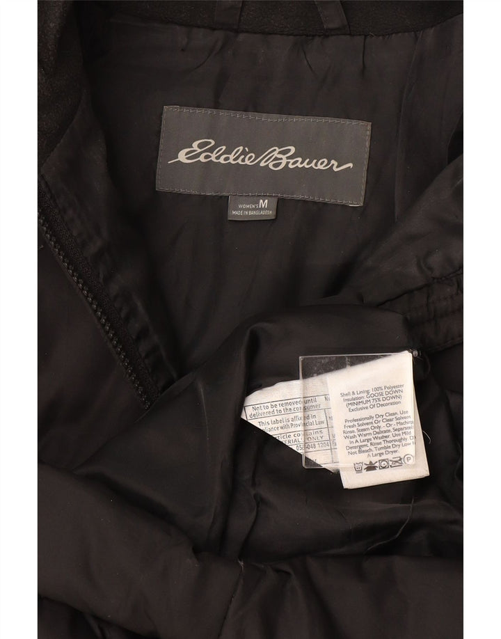 EDDIE BAUER Ženski podstavljeni kaput UK 14 srednje crni poliester