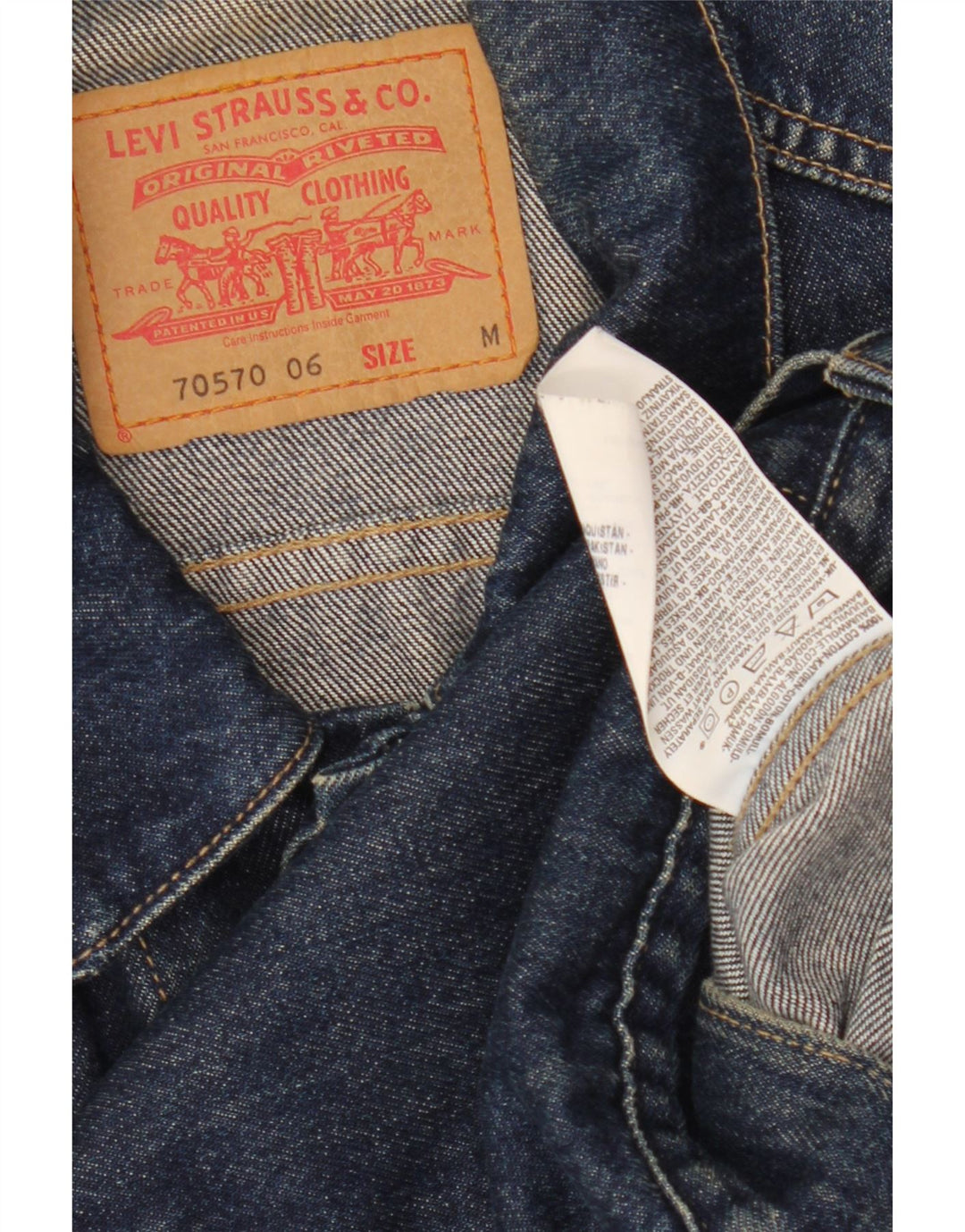 Levi's muška traper jakna UK 38 srednje tamnoplavi pamuk