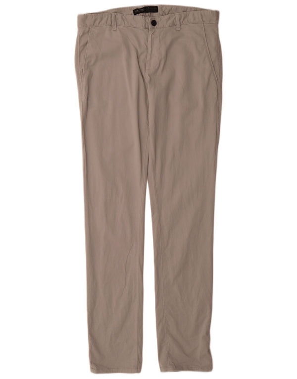Zara muške uske chino hlače EU 42 Large W32 L35 sivi pamuk