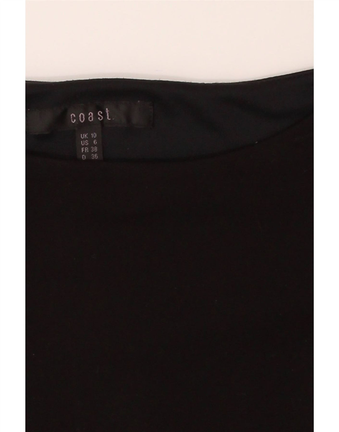 COAST Womens Sheath Dress UK 10 Small Black Viscose Vintage Coast and Second-Hand Coast from Messina Hembry 