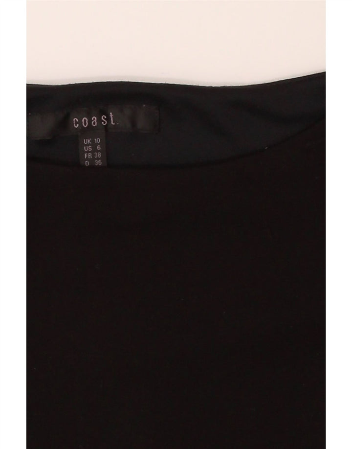 COAST Womens Sheath Dress UK 10 Small Black Viscose Vintage Coast and Second-Hand Coast from Messina Hembry 