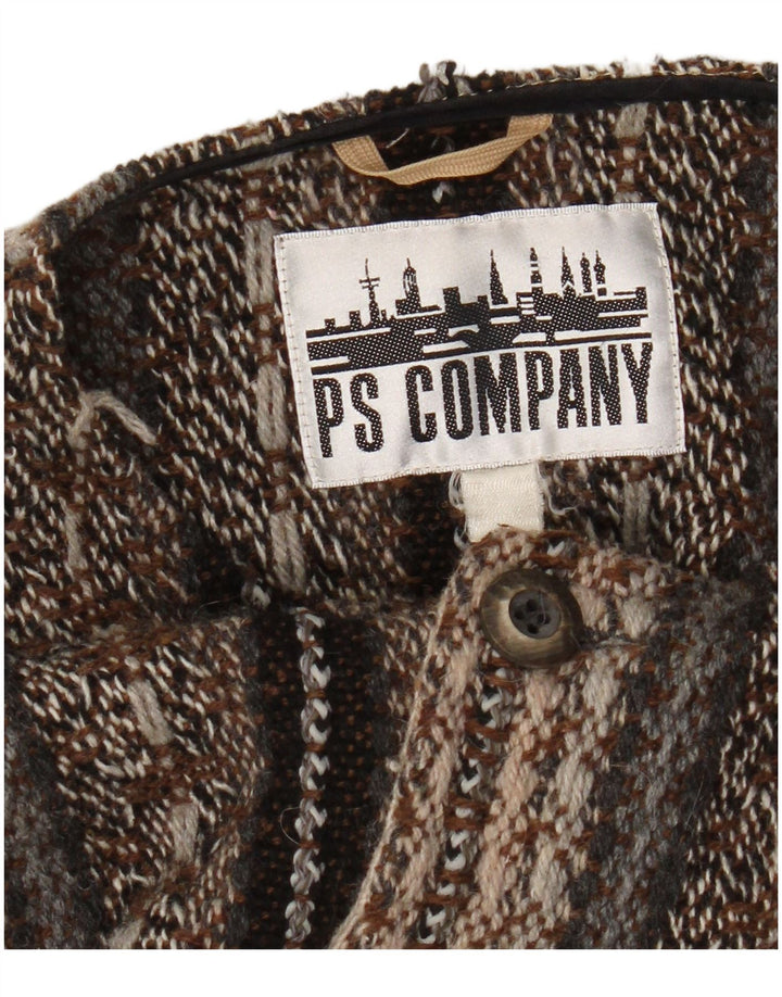 PS Company Muški kardigan džemper srednje smeđe vune na pruge