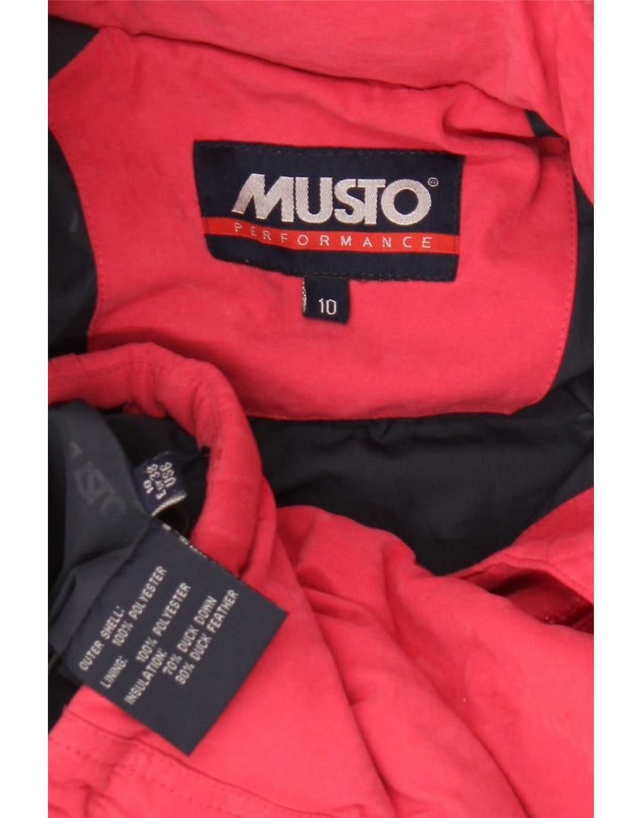 Musto ženska velika podstavljena jakna UK 10 mali crveni poliester