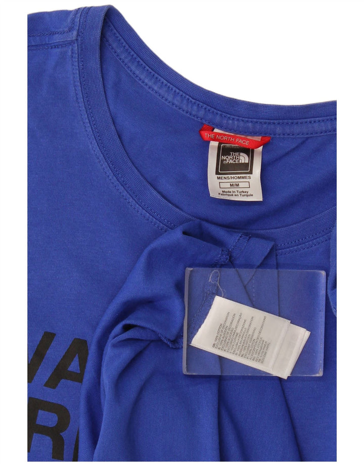 The North Face muška majica kratkih rukava s grafičkim motivima srednje plavi pamuk