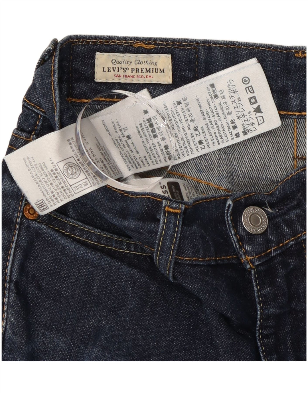 Levi's ženske uske traperice W27 L32 tamnoplavi pamuk
