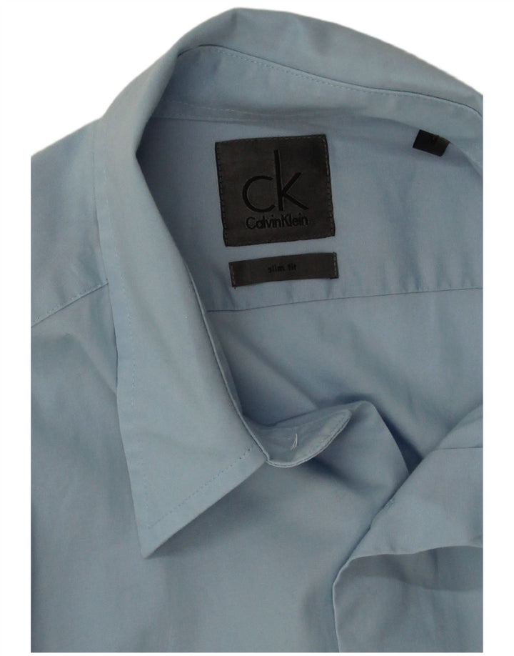 Calvin Klein muška uska košulja Srednje plavi pamuk