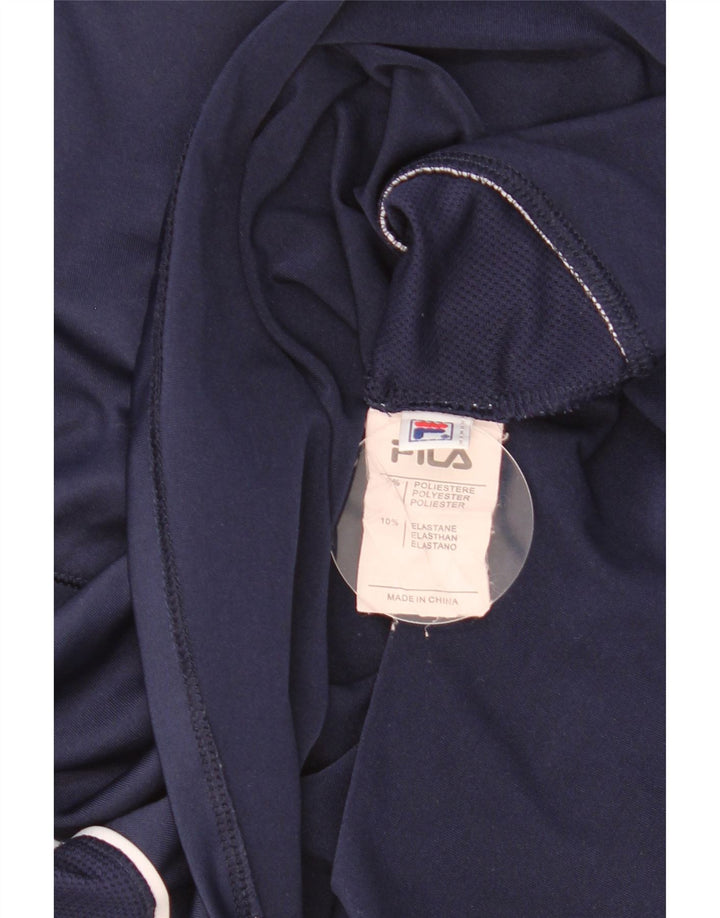 Fila ženska majica kratkih rukava UK 14 Srednji tamnoplavi poliester