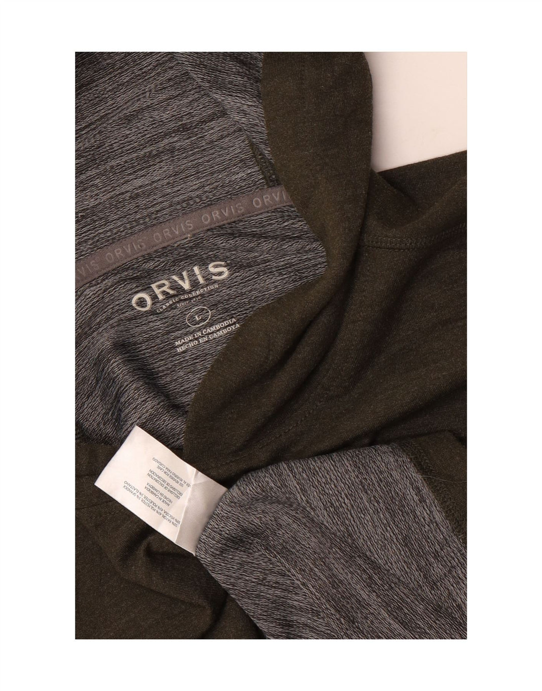 Orvis muška majica s kapuljačom, veliki kaki rajon