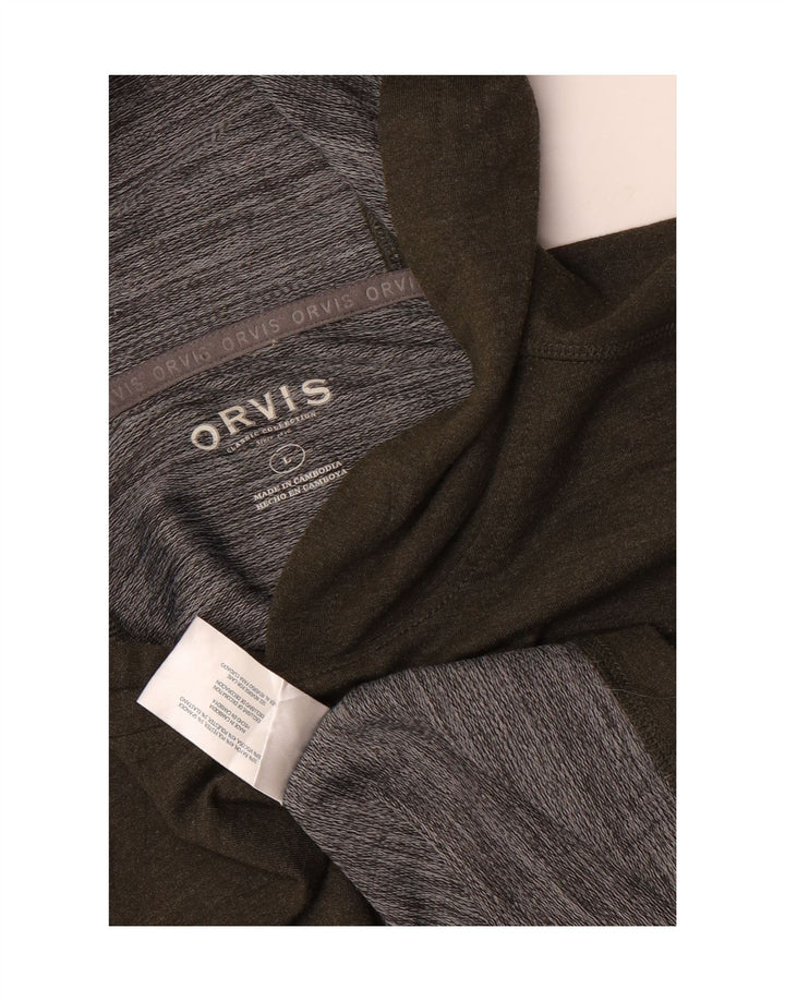 Orvis muška majica s kapuljačom, veliki kaki rajon