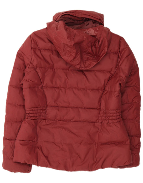 Marks & Spencer ženska podstavljena jakna s kapuljačom UK 12 Medium Bordo poliester