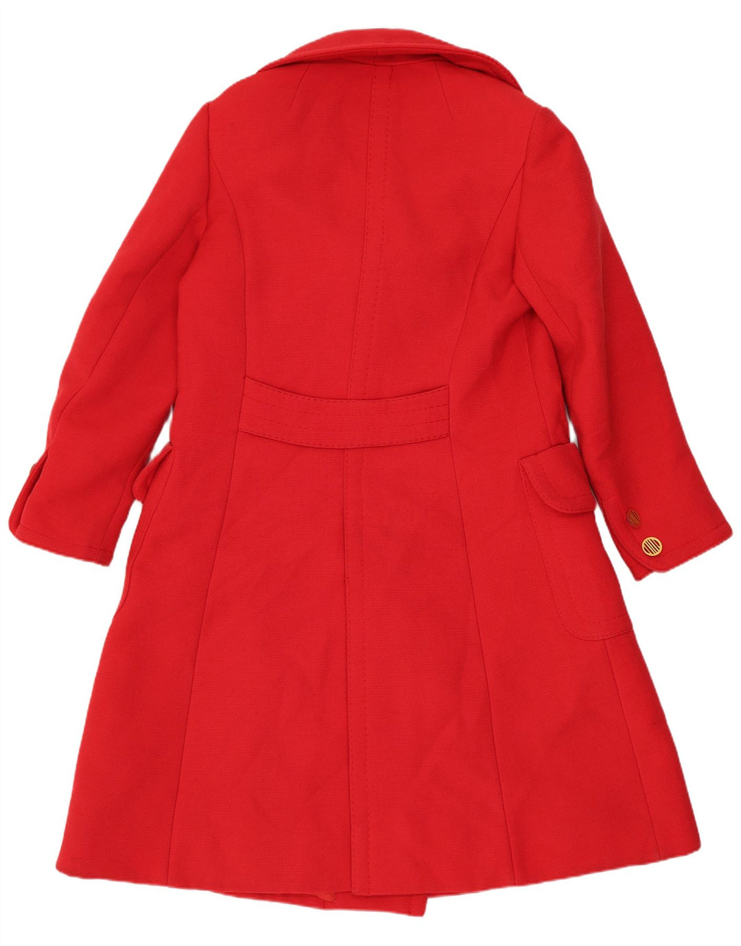 Vintage ženski kaput s dvostrukim kopčanjem UK 12 srednje crvene boje