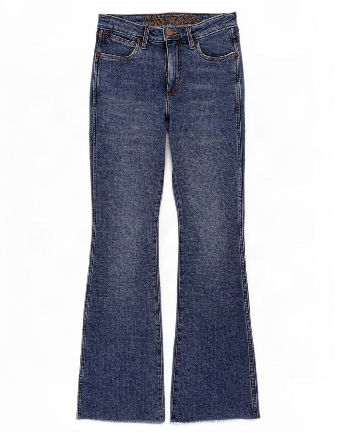 Wrangler ženske lepršave traperice W27 L31 plavi pamuk