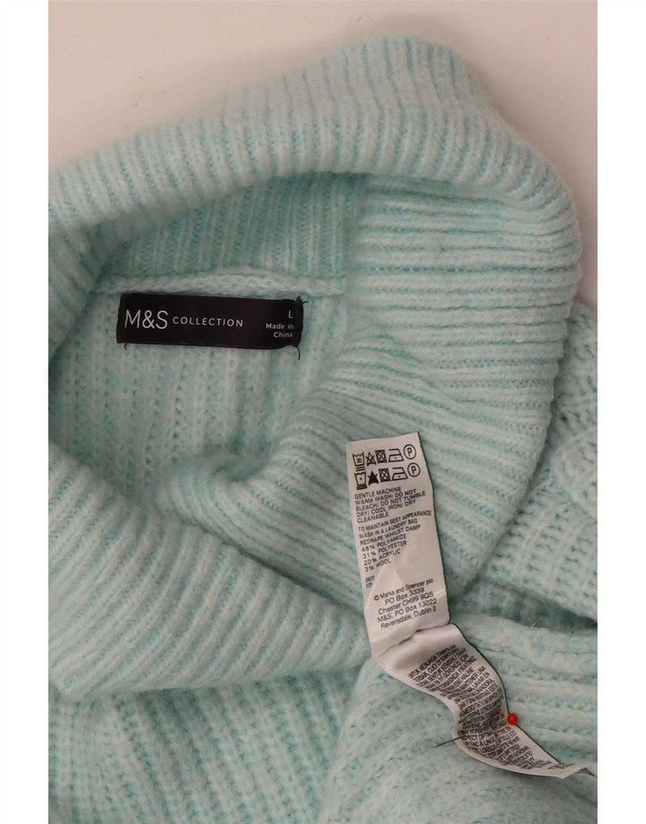 Marks & Spencer ženski pulover s dugim ovratnikom UK 16 Large Blue