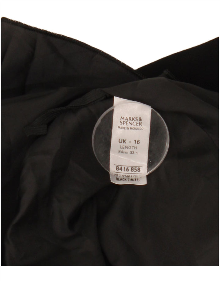 Marks & Spencer ženska suknja A-kroja UK 16 velika W33 crni poliester