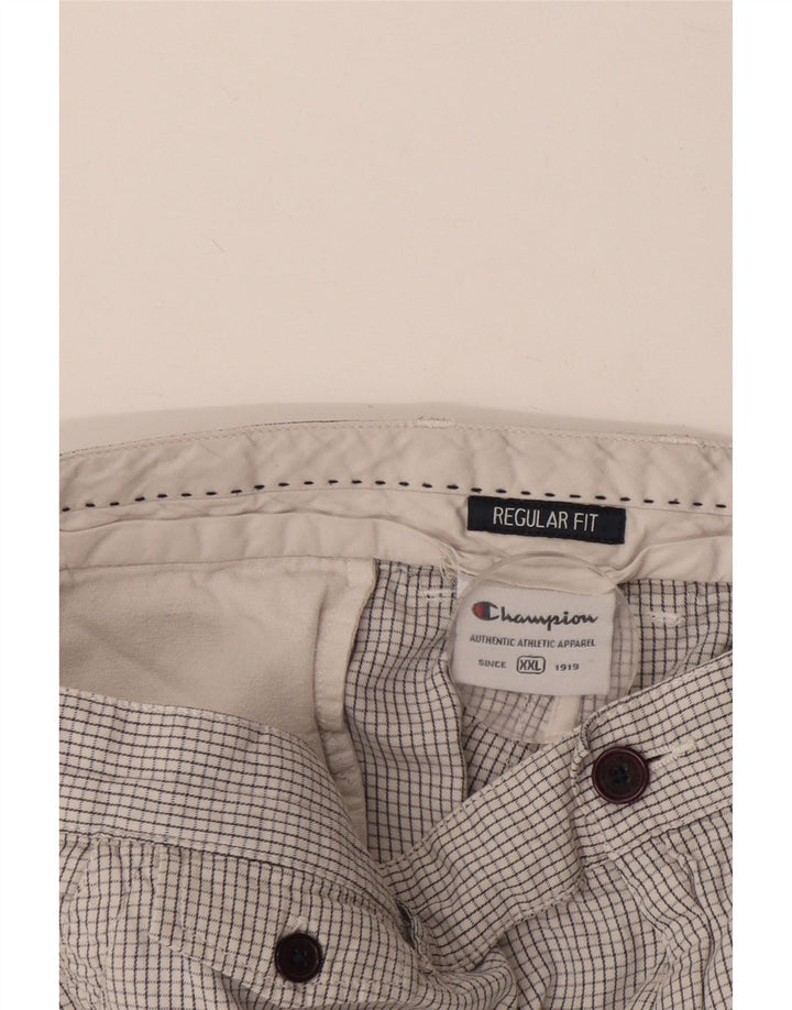Champion Mens Regular Fit Chino kratke hlače 2XL W42 bijelo karirano