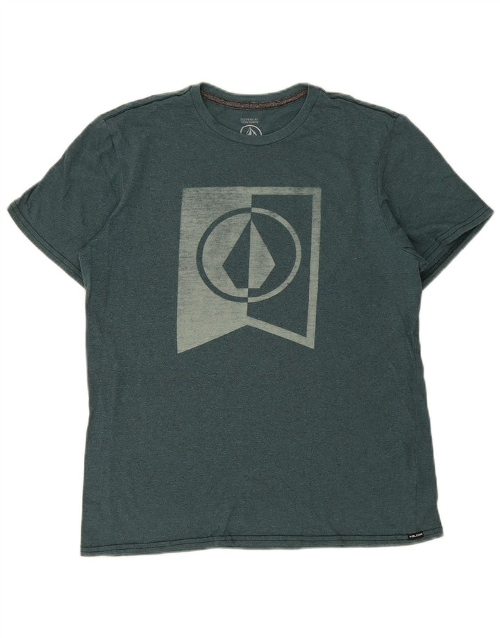 Volcom muška majica kratkih rukava modernog kroja, srednji zeleni pamuk