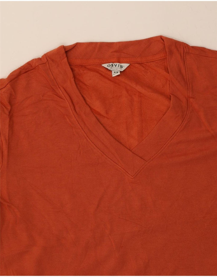 ORVIS Womens Sweatshirt Jumper UK 14 Medium Orange Modal Vintage Orvis and Second-Hand Orvis from Messina Hembry 