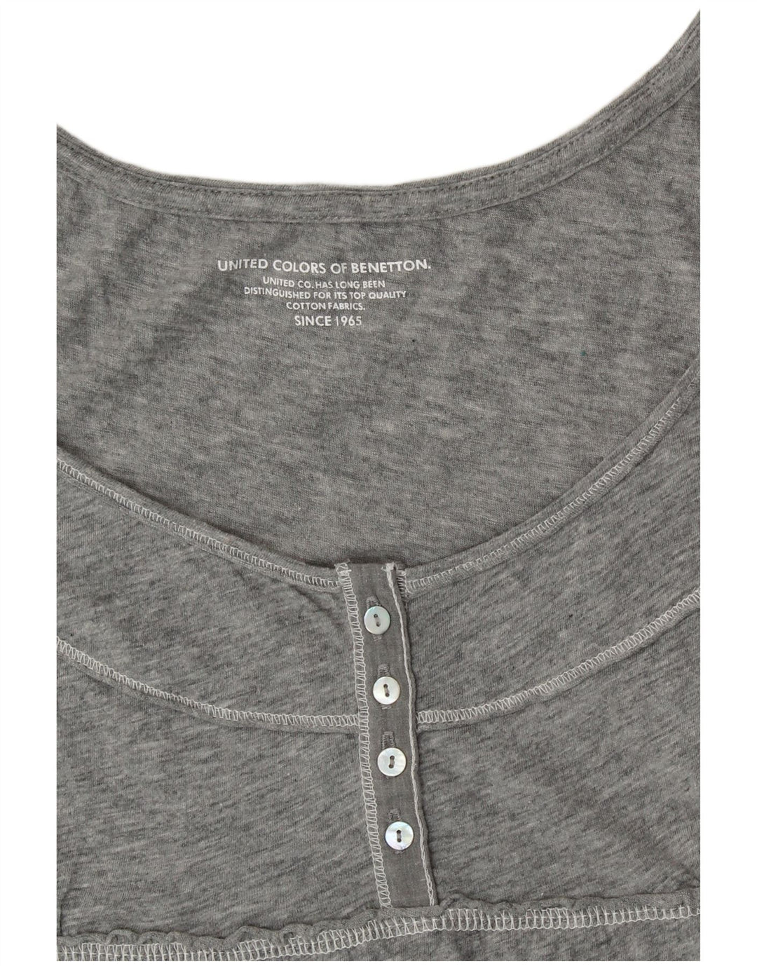 BENETTON gornji dio ženske bluze UK 10 Small Grey Floral