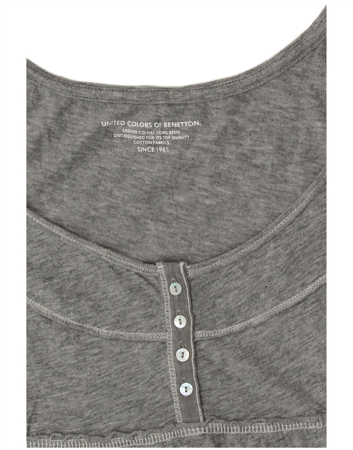 BENETTON gornji dio ženske bluze UK 10 Small Grey Floral