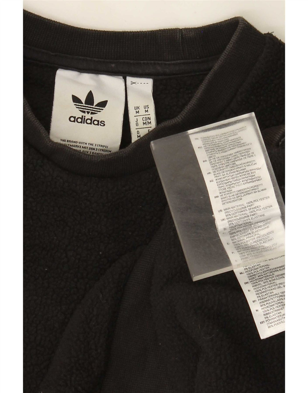 Adidas muški grafički džemper od flisa srednje crne boje od poliestera