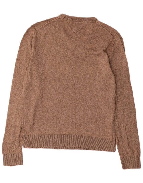 Tommy Hilfiger ženski džemper s V-izrezom UK 18 XL bež pamuk