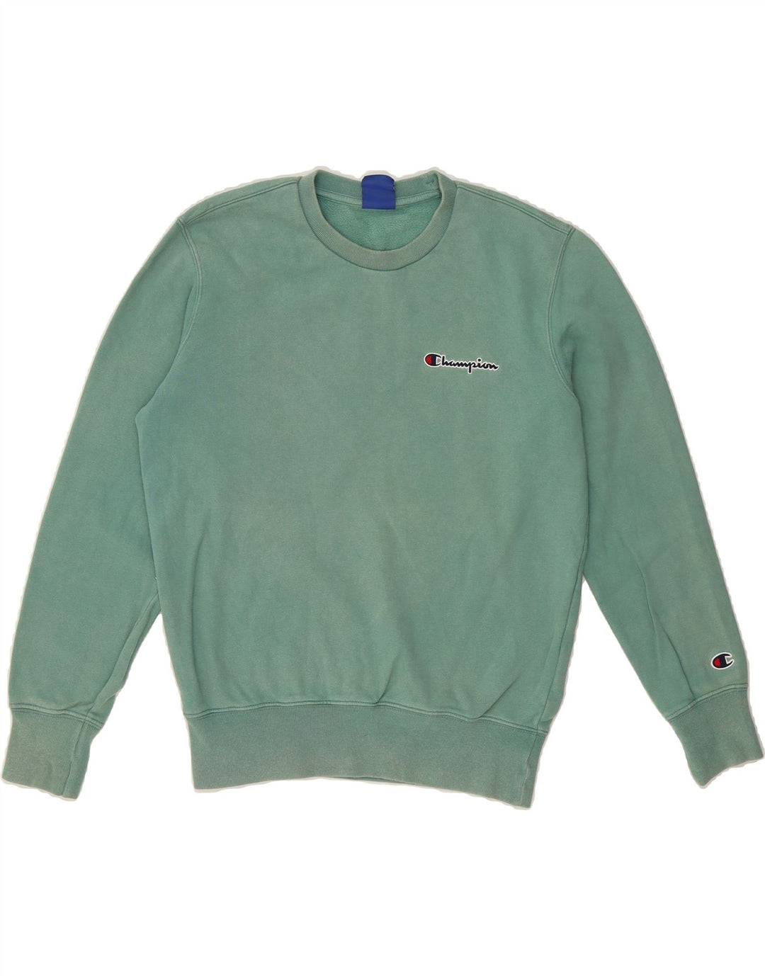 CHAMPION Womens Oversized Sweatshirt Jumper UK 10 Small Green Cotton Vintage Champion and Second-Hand Champion from Messina Hembry 