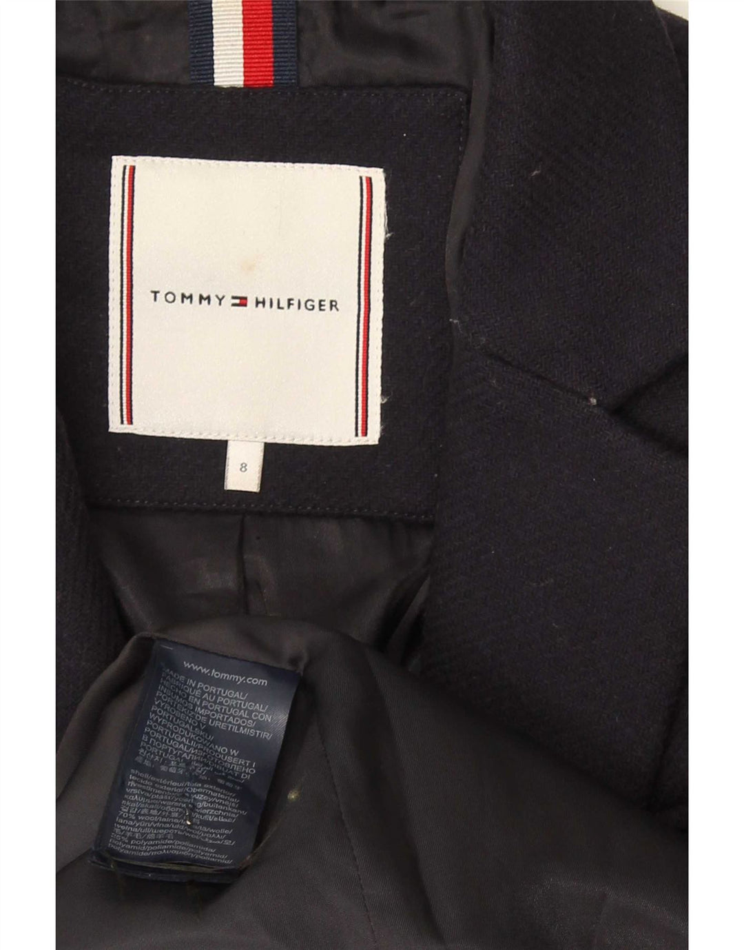 Tommy Hilfiger ženski kaput US 8 srednje tamnoplave vune