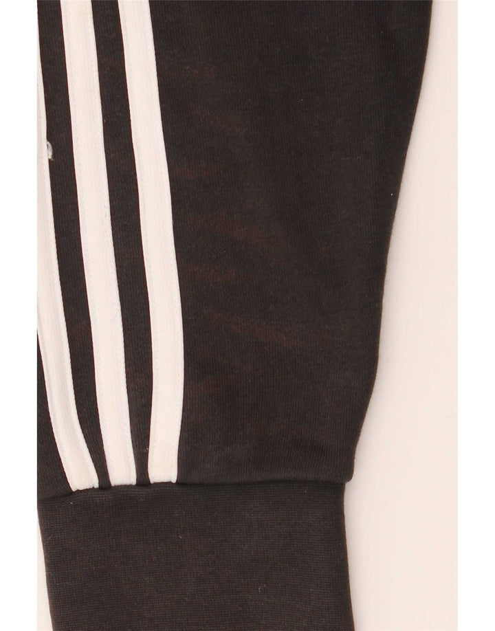 Adidas muški pulover s kapuljačom na patentni zatvarač srednje crne boje